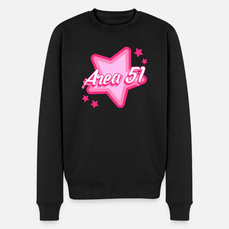 Zone 51 Pink Star Girls - Pull Premium bio Homme - noir