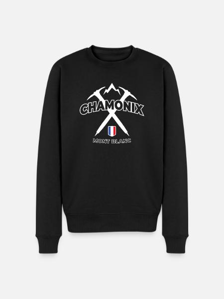 Chamonix Mont Blanc | Mountaineering | Climbing - Men's Premium Organic Jumper - black