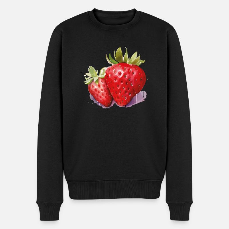 fraise - Pull Premium bio Homme - noir