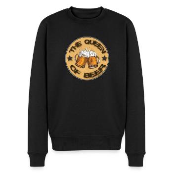 Die Königin des Bieres T-Shirt - Männer Premium Bio Pullover - Schwarz - Vorne - Nico (187cm)