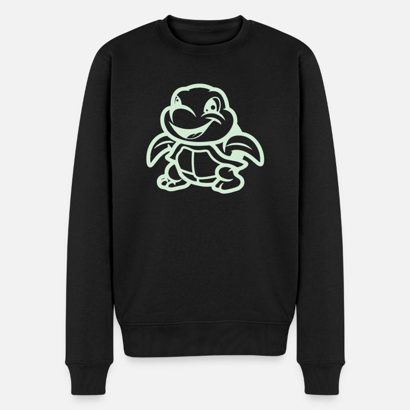 Turtle Comic - Men's Premium Organic Jumper - black