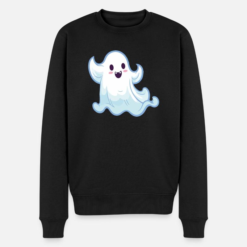 Fantôme fantôme dessin animé - Pull Premium bio Homme - noir