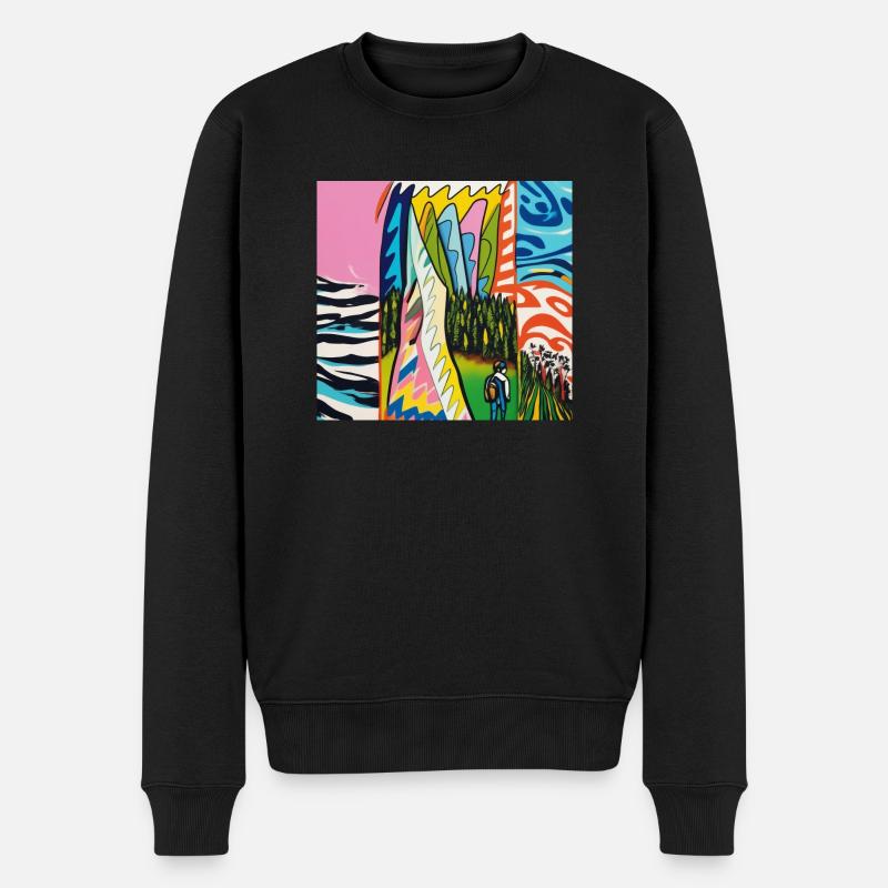 1000038773 - Männer Premium Bio Pullover - Schwarz