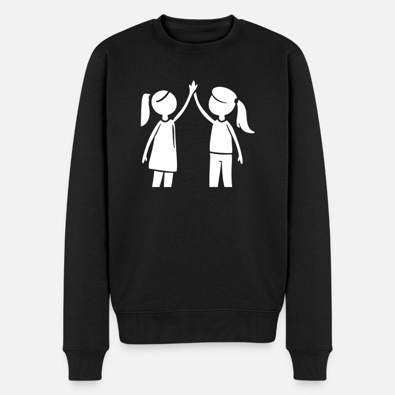 Amitié Filles Meilleur Ami - Pull Premium bio Homme - noir