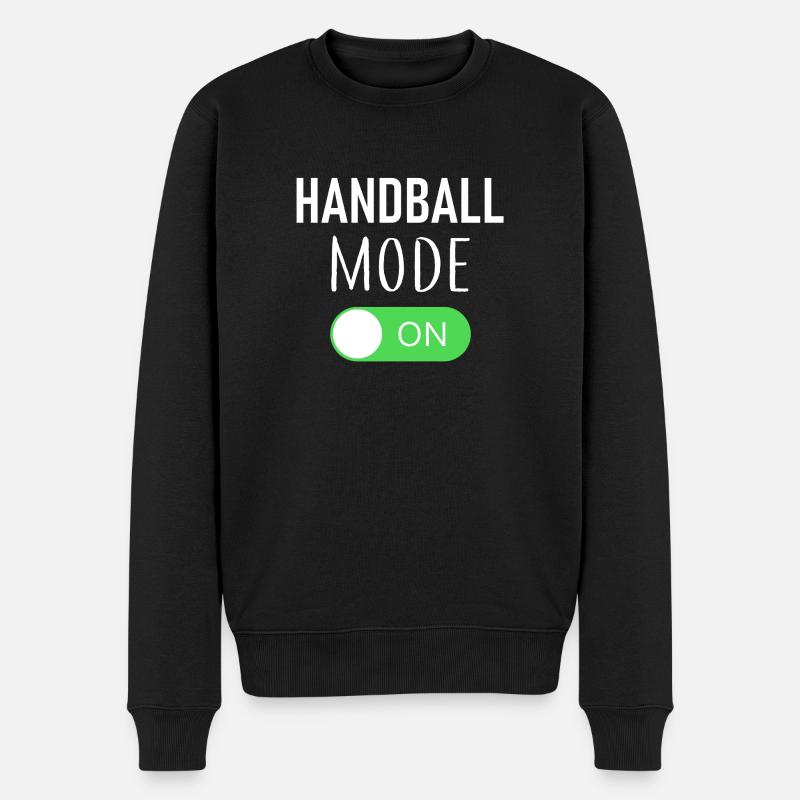 Handball Mode On - Männer Premium Bio Pullover - Schwarz