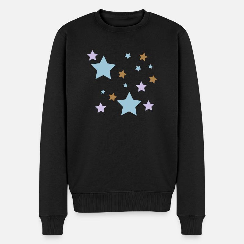stars - Männer Premium Bio Pullover - Schwarz