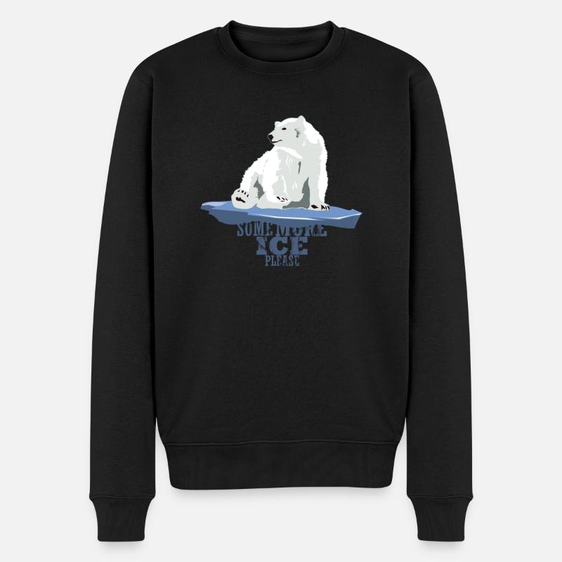 Eisbär - Männer Premium Bio Pullover - Schwarz