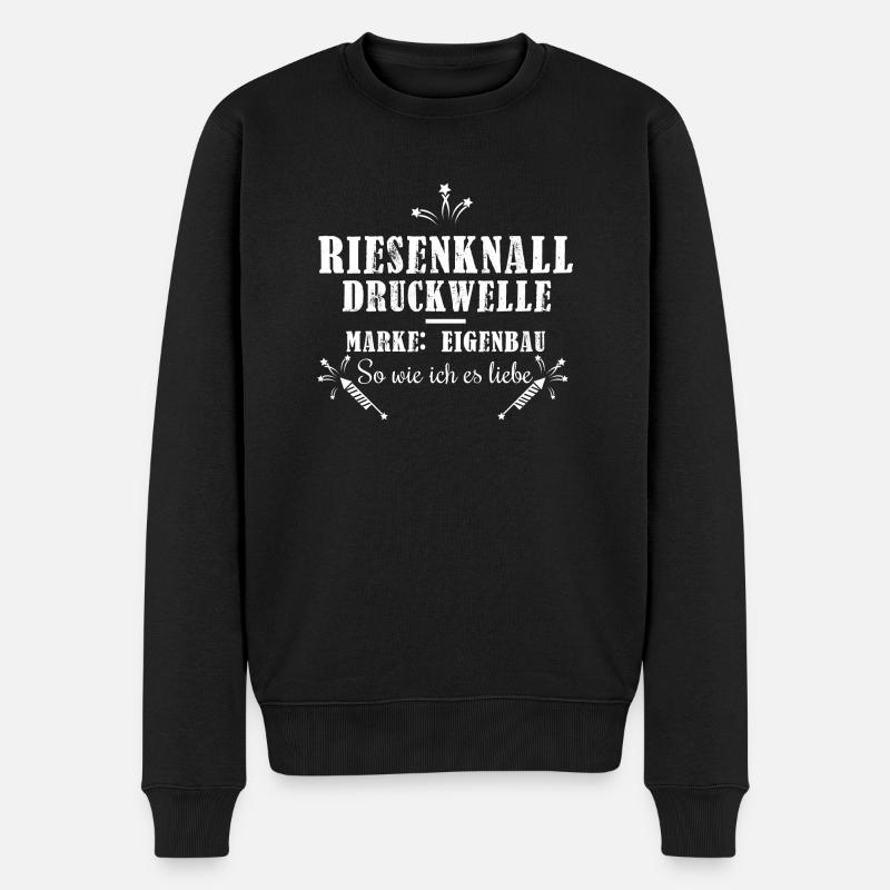 Silvester, Pyro - Männer Premium Bio Pullover - Schwarz