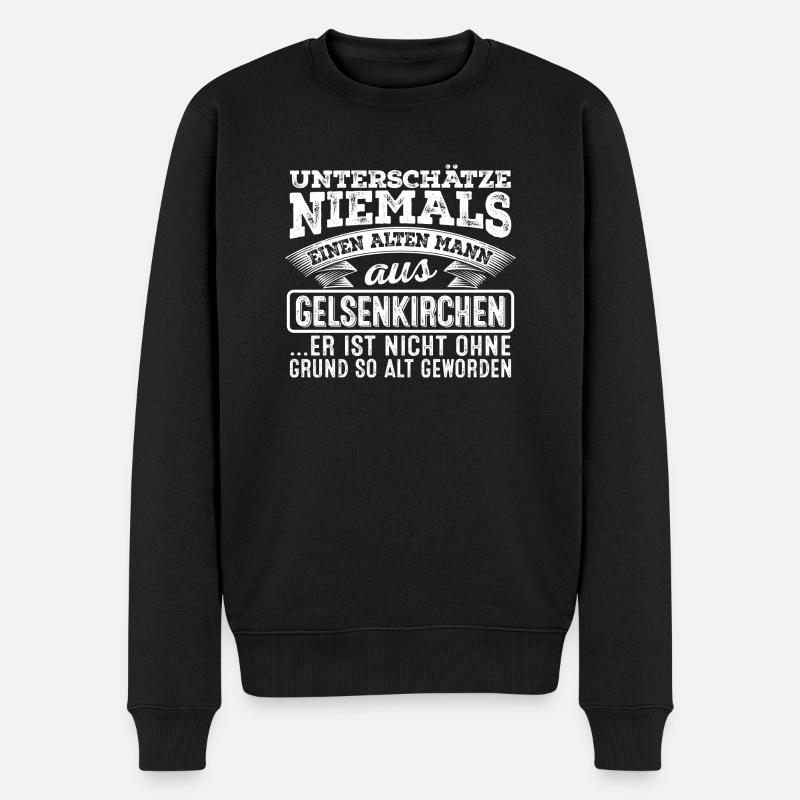 Der alte Mann aus GELSENKIRCHEN - Männer Premium Bio Pullover - Schwarz