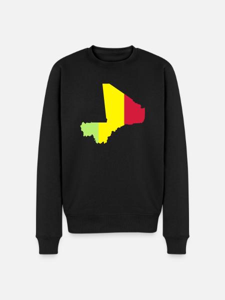 Mali Map - Men's Premium Organic Jumper - black