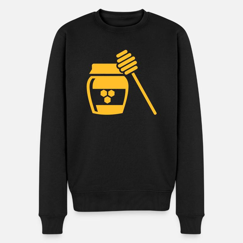 Honig - Männer Premium Bio Pullover - Schwarz