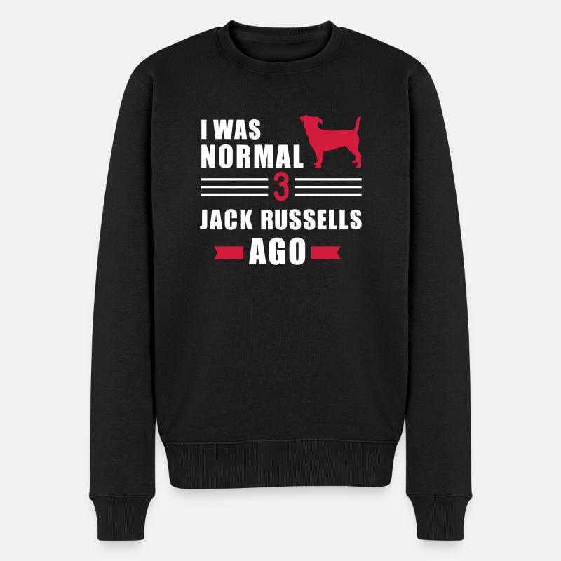 Jack Russell - Männer Premium Bio Pullover - Schwarz