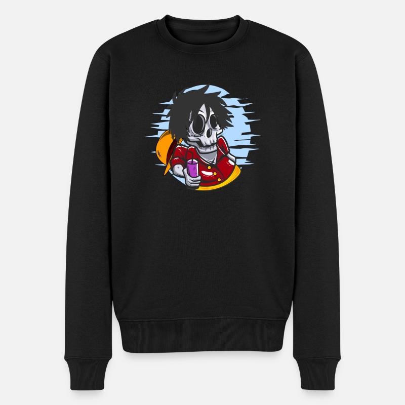 crâne de pirate se détendre - Pull Premium bio Homme - noir