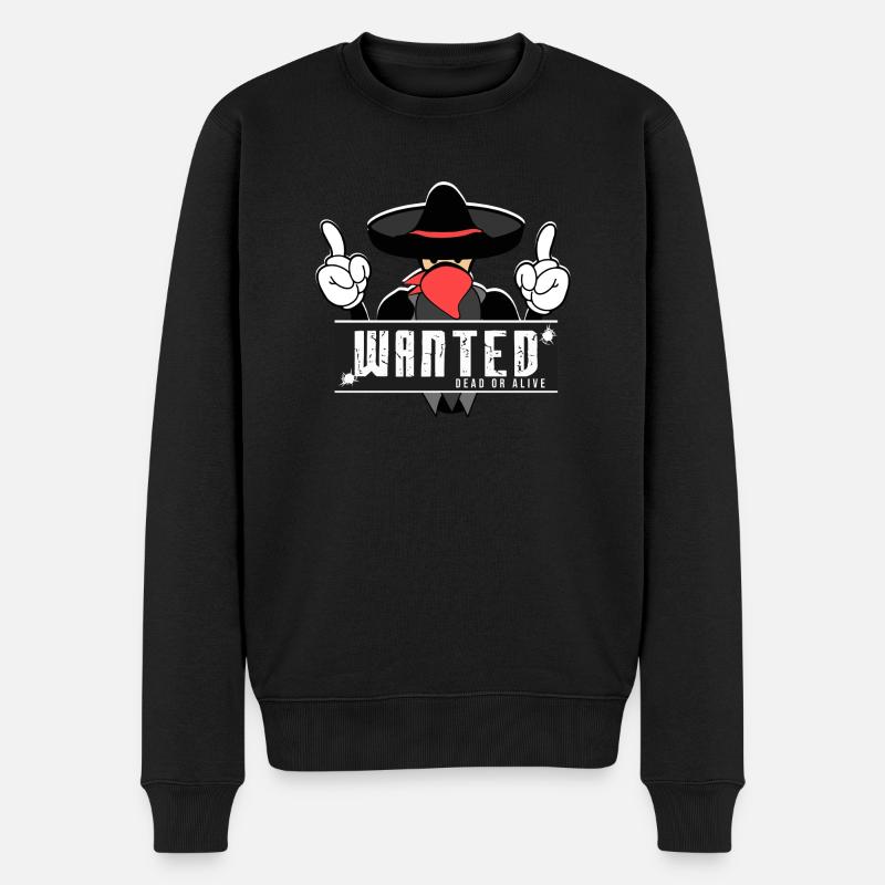 gewünscht - Männer Premium Bio Pullover - Schwarz