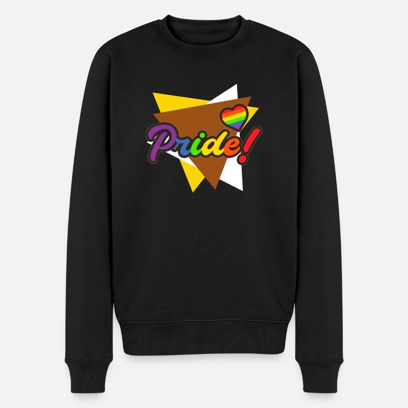 Gay Pride - Männer Premium Bio Pullover - Schwarz