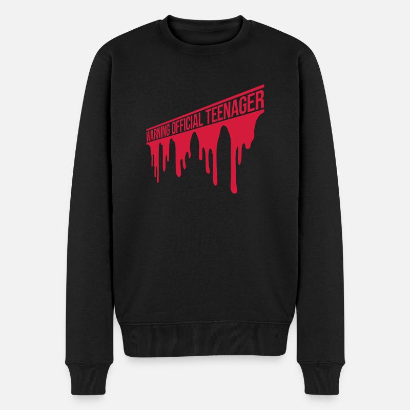 avertissement citation officielle d’adolescent - Pull Premium bio Homme - noir