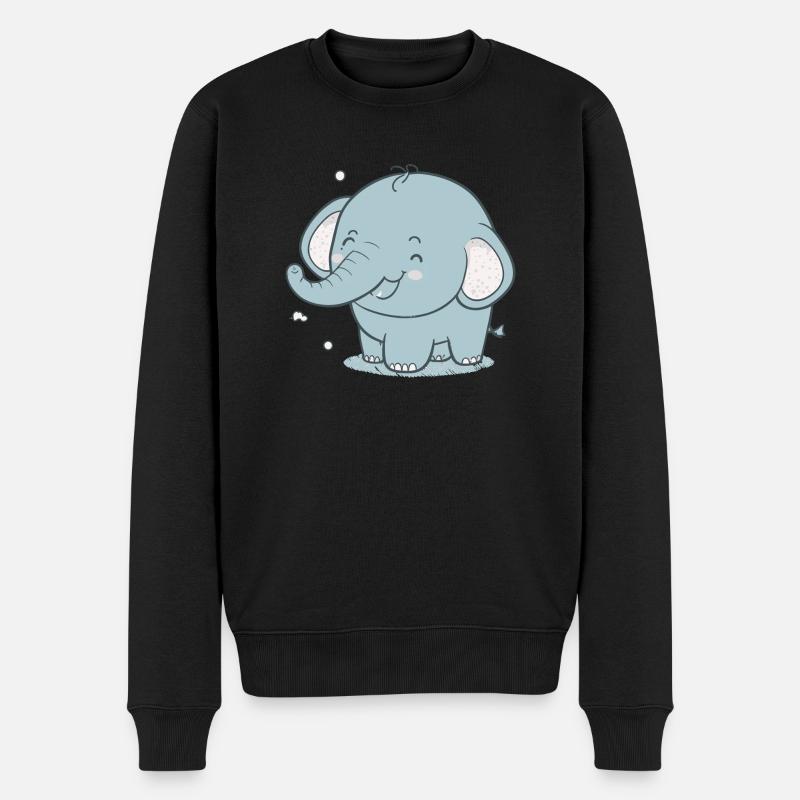 Bébé éléphant - Pull Premium bio Homme - noir