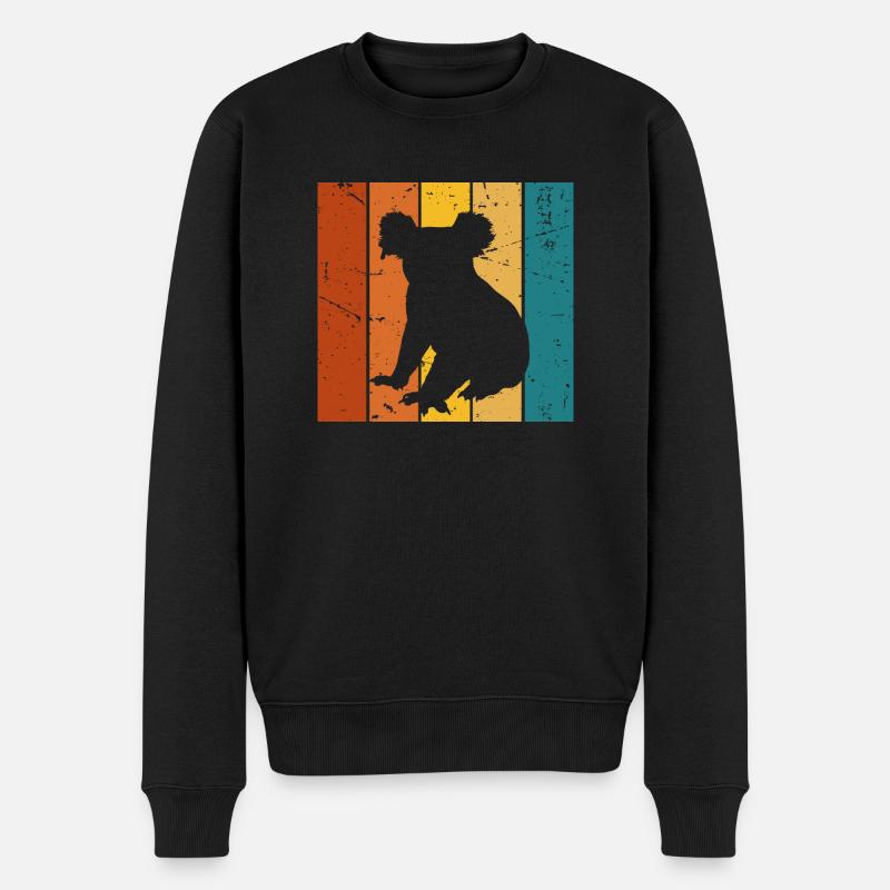 Koala Vintage-Geschenk - Männer Premium Bio Pullover - Schwarz
