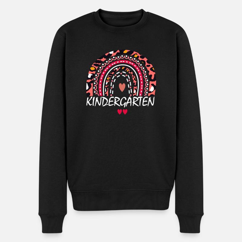 Boho Kindergarten Squad Gift - Men's Premium Organic Jumper - black