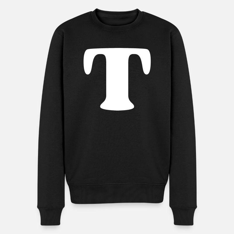 lettre t - Pull Premium bio Homme - noir