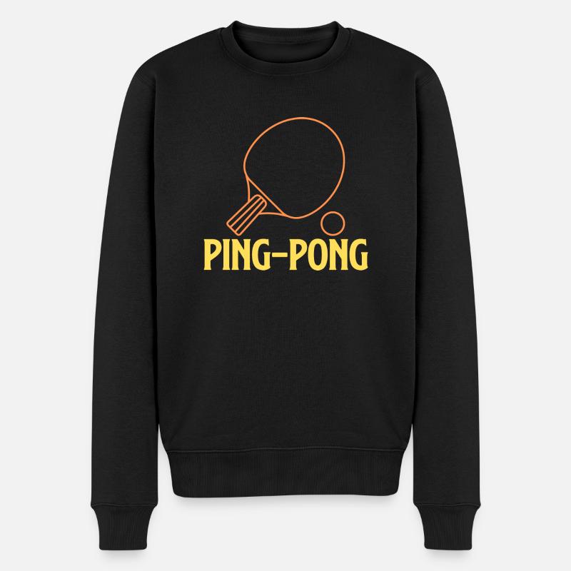 Tischtennis - Männer Premium Bio Pullover - Schwarz