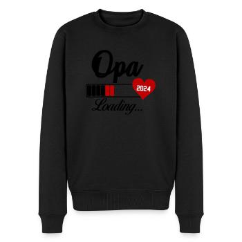 opa loading 2024 - Männer Premium Bio Pullover - Schwarz - Vorne - Nico (187cm)