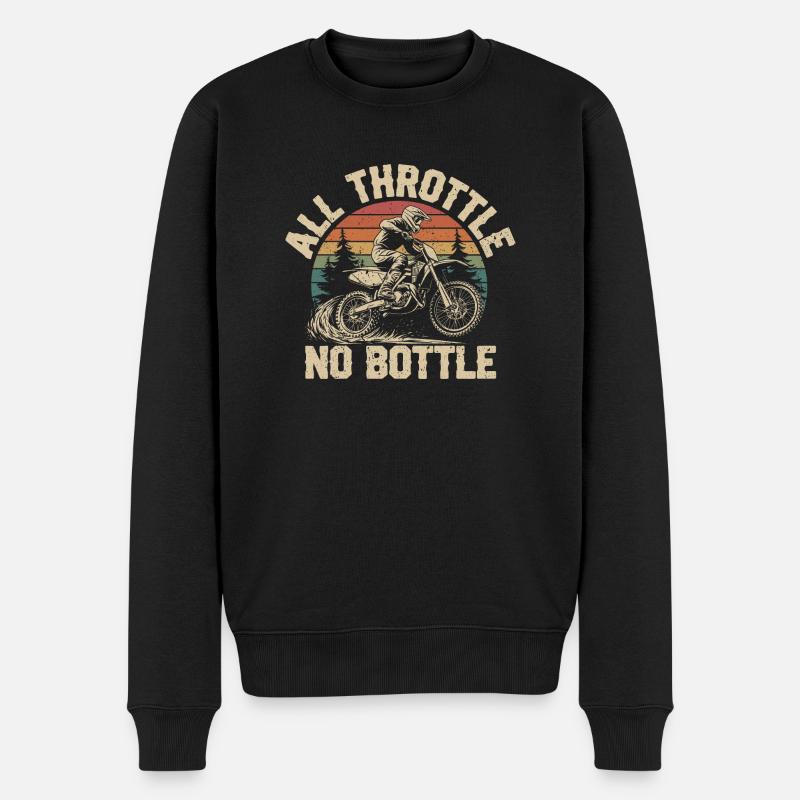 Motocross – Seul l’accélérateur complet compte - Pull Premium bio Homme - noir