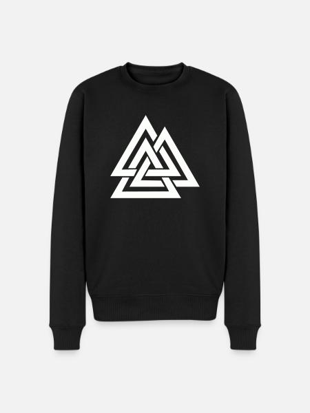 wotan viking symbol - Männer Premium Bio Pullover - Schwarz