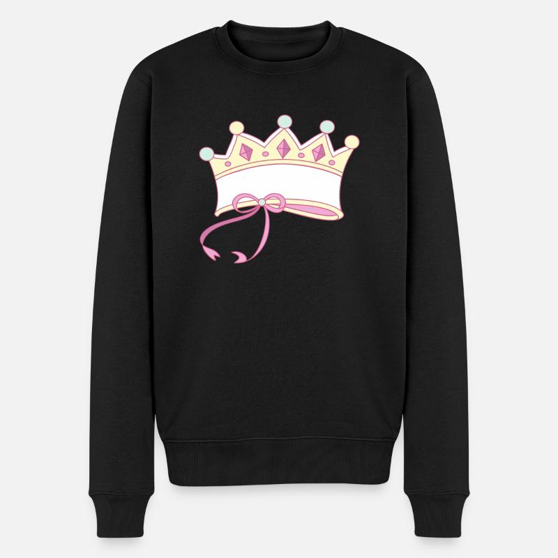 Couronne inscriptible - Pull Premium bio Homme - noir