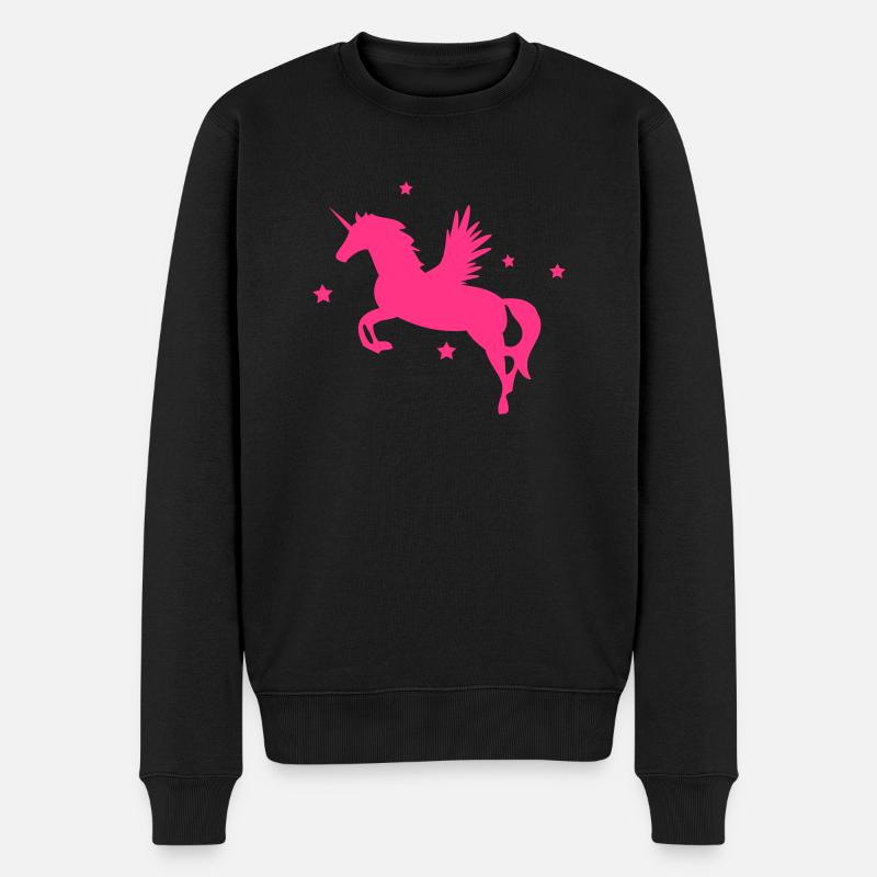 pegasus - Männer Premium Bio Pullover - Schwarz