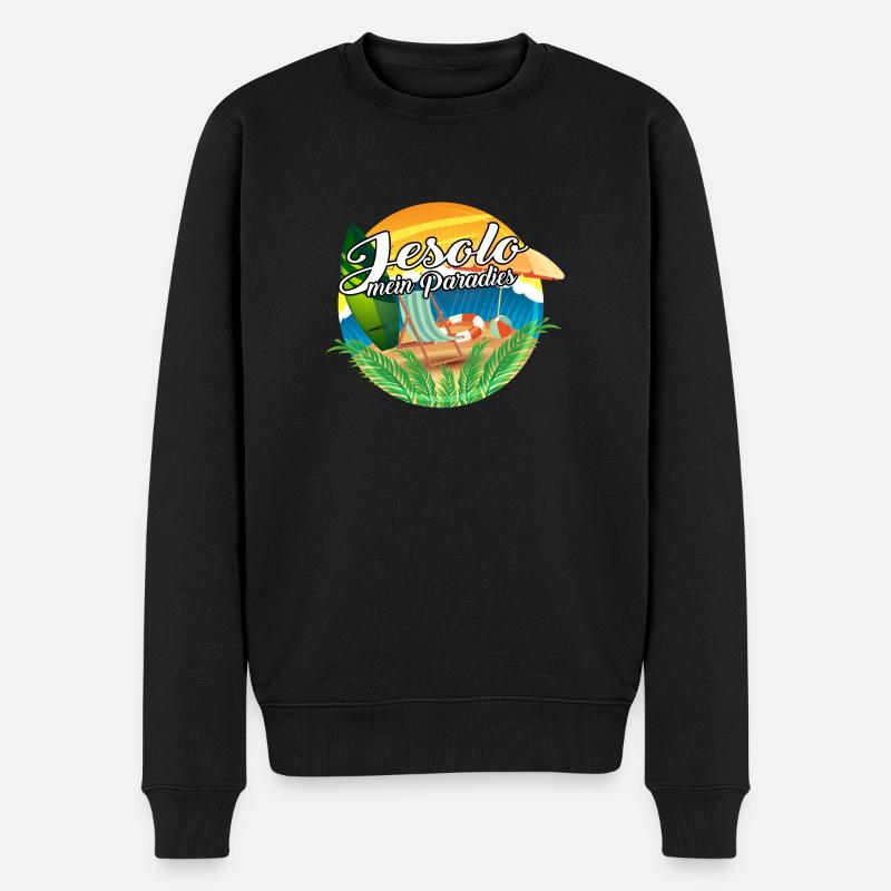 Jesolo - Mein Paradies - Männer Premium Bio Pullover - Schwarz