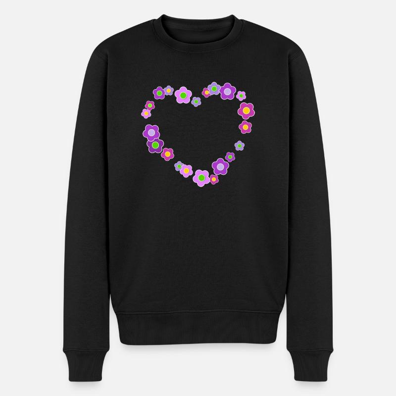 Coeur de fleur - Pull Premium bio Homme - noir