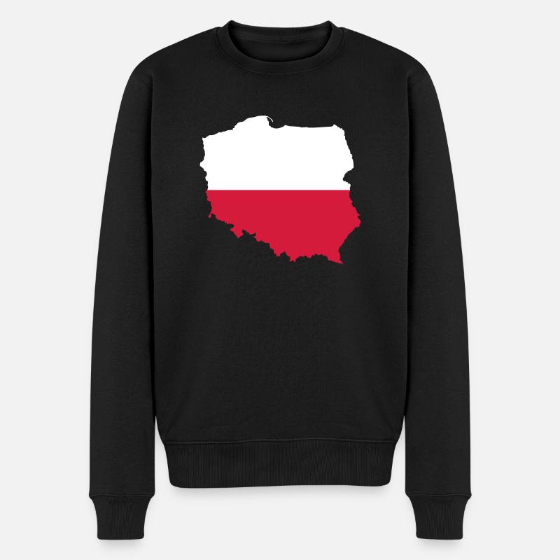 Polen - Männer Premium Bio Pullover - Schwarz