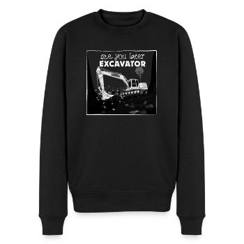 Excavatrice - Pull Premium bio Homme - noir - Devant - Nico (187cm)