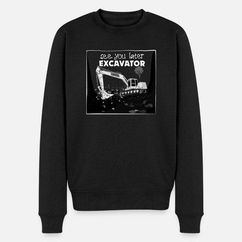 Bagger - Männer Premium Bio Pullover - Schwarz