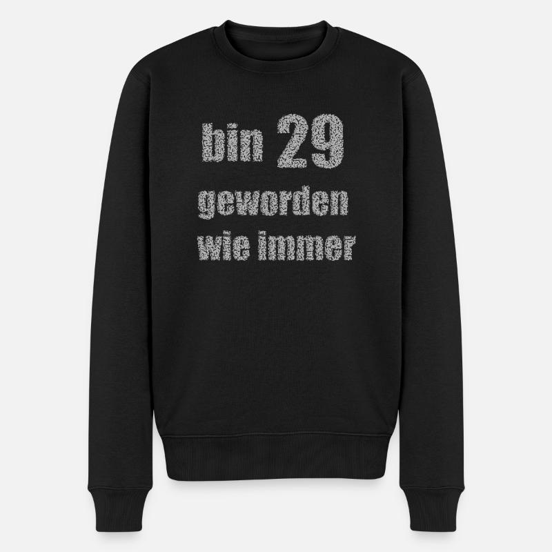 bin 29 - Männer Premium Bio Pullover - Schwarz