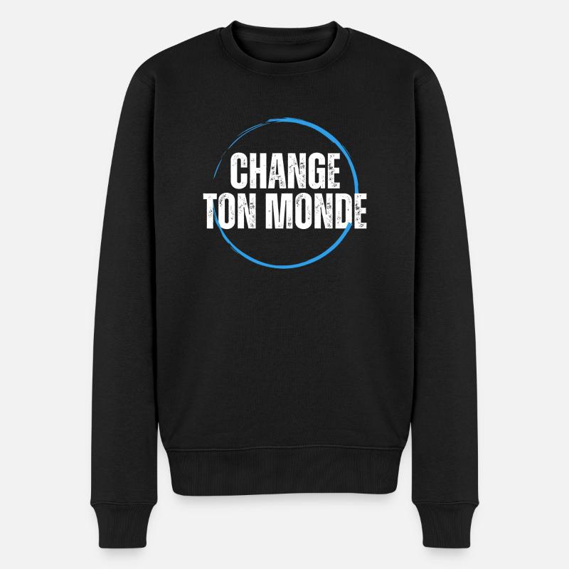 T-shirt positive attitude - Pull Premium bio Homme - noir