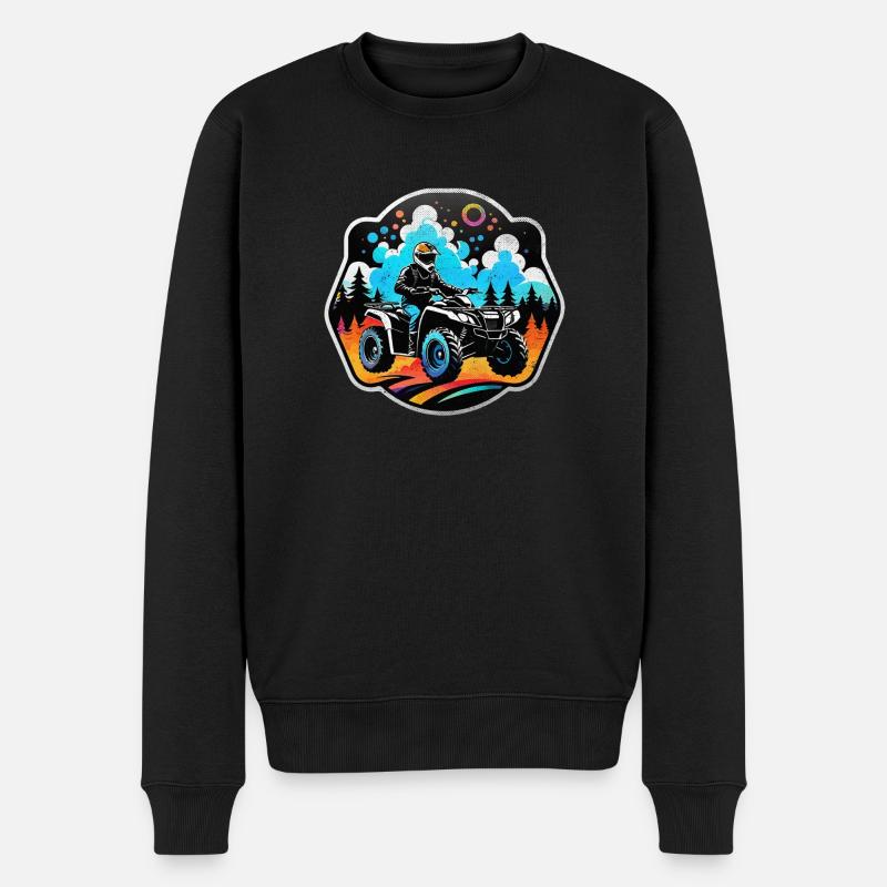 Quad & Offroad - Männer Premium Bio Pullover - Schwarz