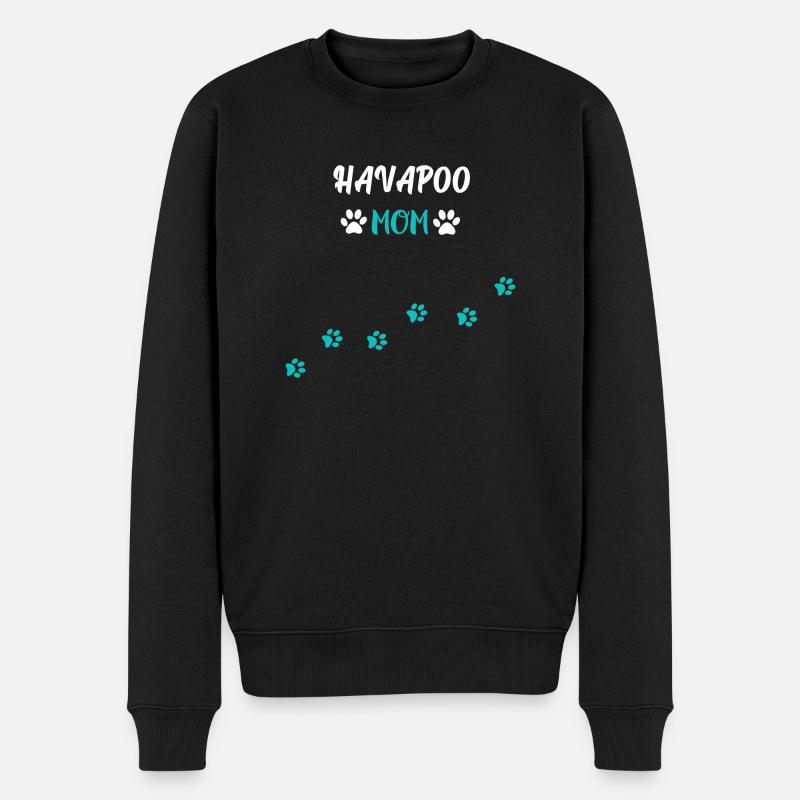 Havapoo Mom I Havaneser Pudel Mix - Männer Premium Bio Pullover - Schwarz