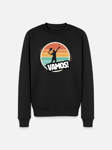 Vamos Retro Tennis - Men's Premium Organic Jumper - black