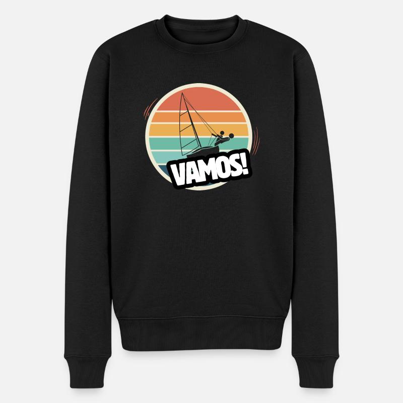 Vamos voile rétro - Pull Premium bio Homme - noir