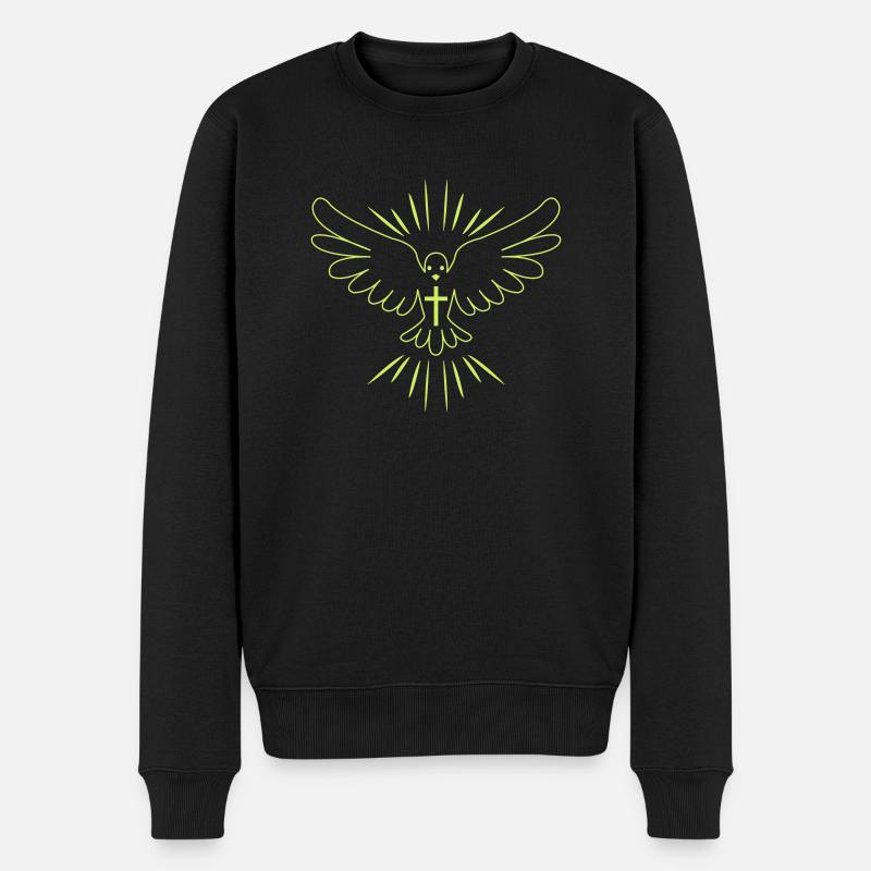 holy ghost - Männer Premium Bio Pullover - Schwarz