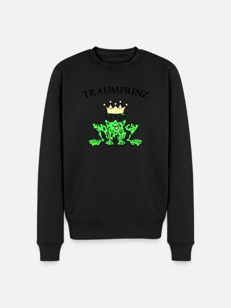 Prince Charming Frog King - Men's Premium Organic Jumper - black