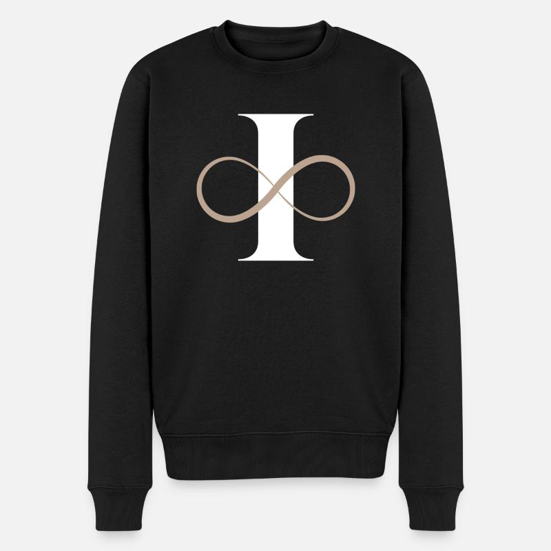 Lettre i infinie - Pull Premium bio Homme - noir