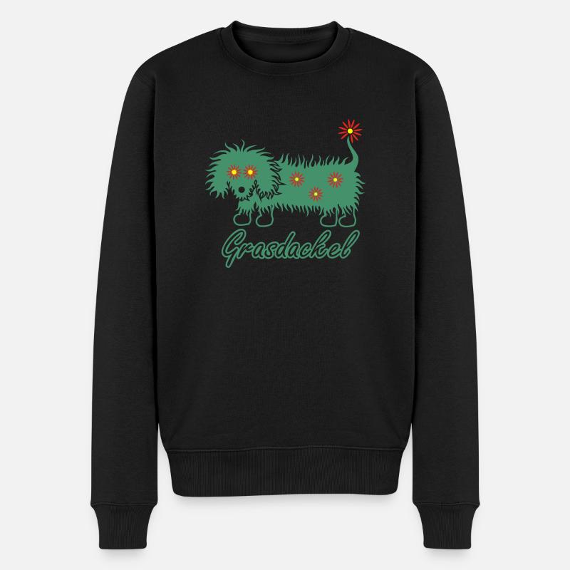 grasdackel 4 - Männer Premium Bio Pullover - Schwarz