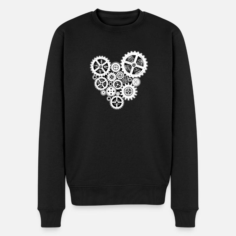 steampunk heart - Pull Premium bio Homme - noir