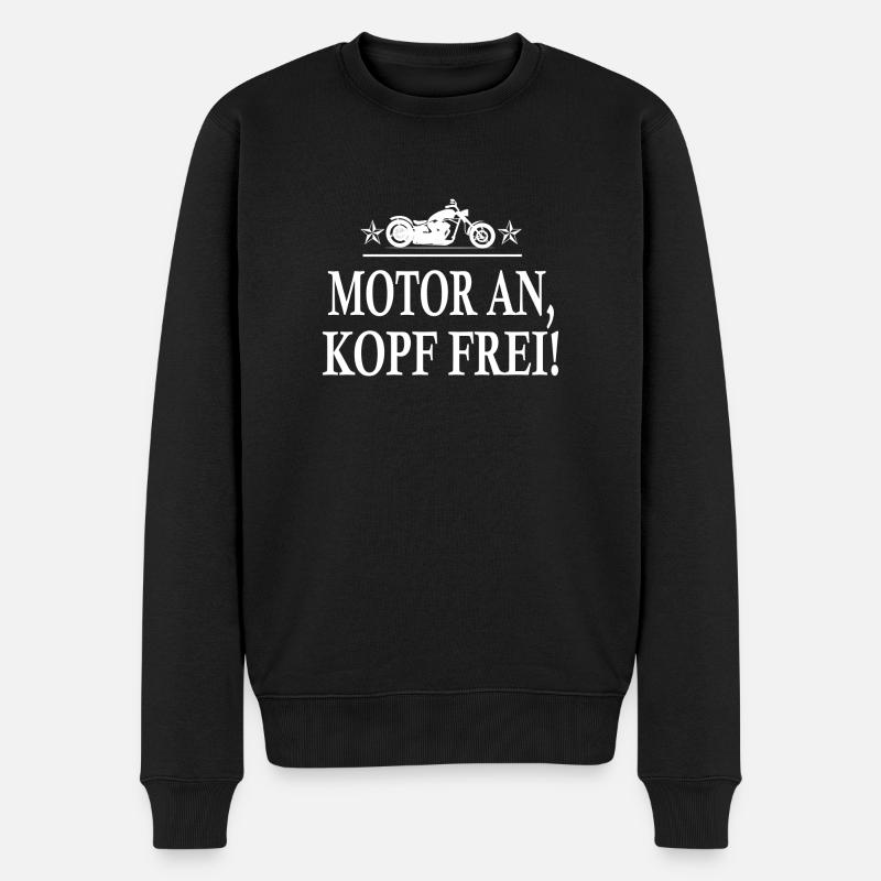 Motorrad - Männer Premium Bio Pullover - Schwarz