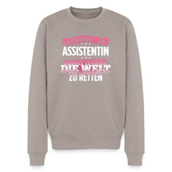 ASSISTENTIN - Die Auserwählte - Männer Premium Bio Pullover - Taupe - Vorne - Nico (187cm)