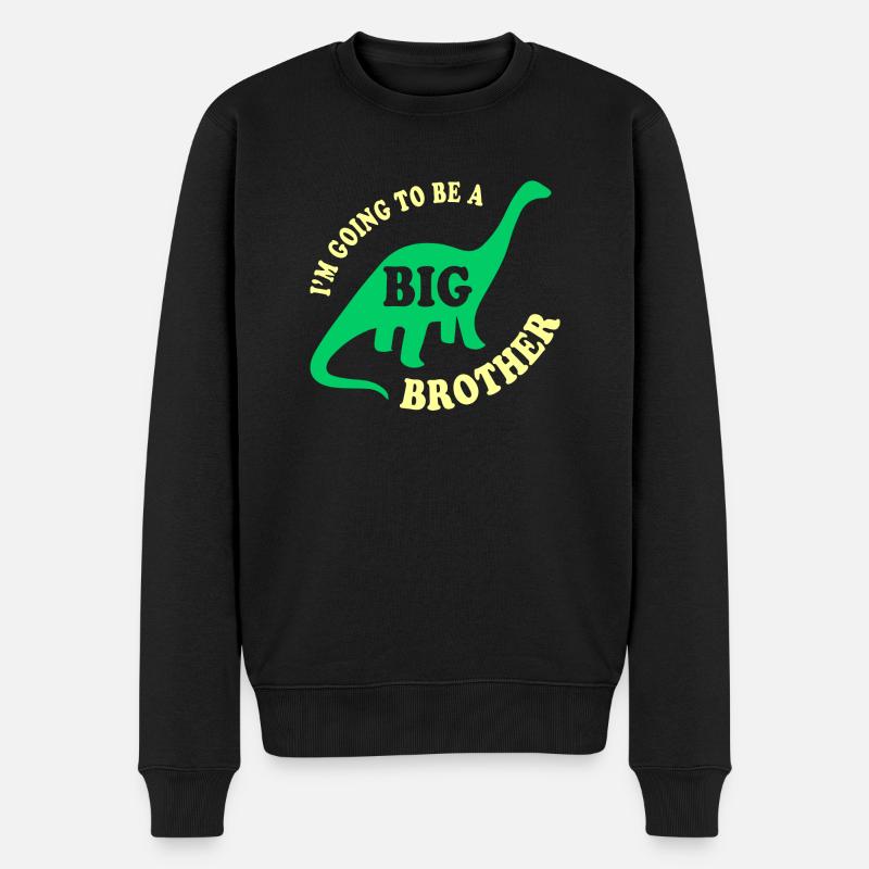 Big Brother To Be - Männer Premium Bio Pullover - Schwarz