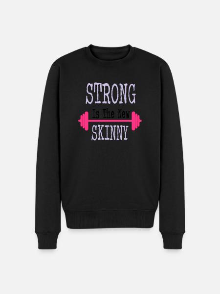 Strong - Männer Premium Bio Pullover - Schwarz